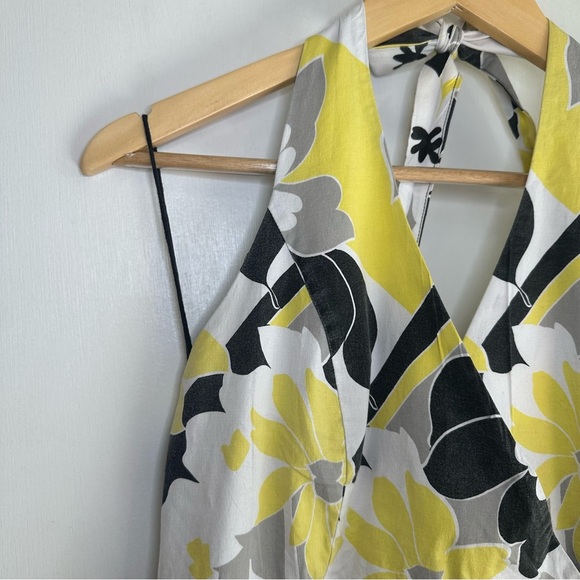 Blush Y2K Floral Halter Dress. Size: 11/12. Butter Yellow. - Picture 2 of 7